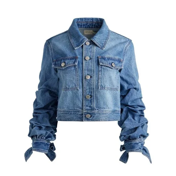 Alice + Olivia Tiff Denim Jacket – Ami Blue, Size M - Picture 4 of 6